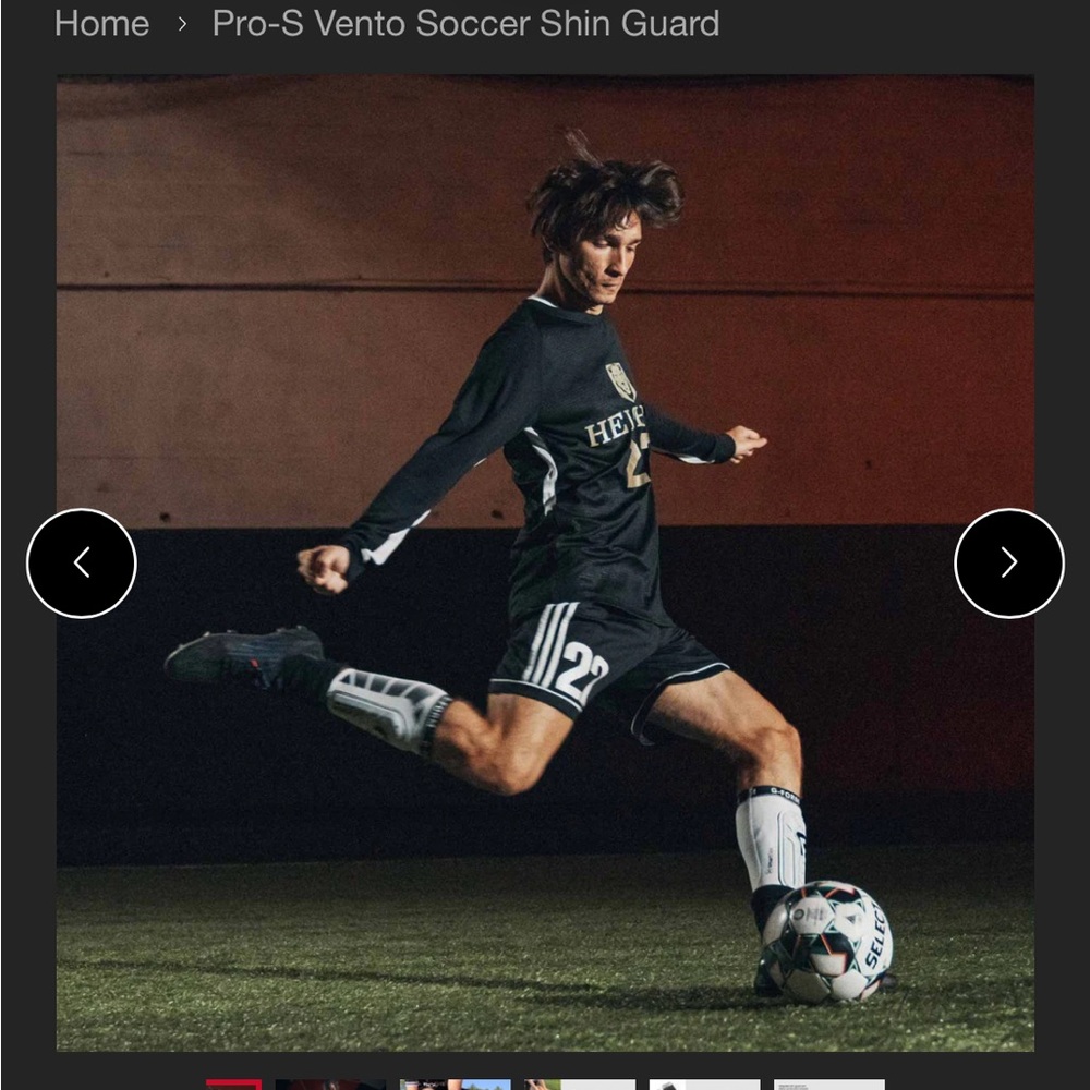 NWOT: G-Form Adult Pro-S Vento Soccer Black /Gray Shin Guards Size Medium